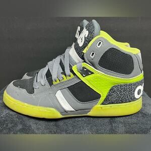 Osiris NYC 83 Grey Slime Rare MENS SIZE 9 EUC Shoes
